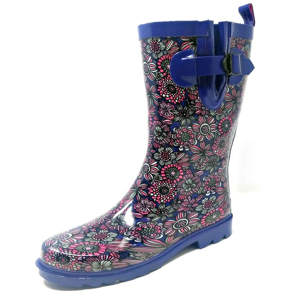 Forever Young Shoes - Women 11" Mid-Calf Rubber Rain Boots